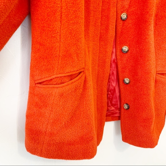 Suri Incalpaca Tx Orange Coat Size Large - Picture 5 of 14